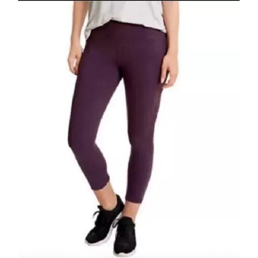 Danskin Womens XL Winter Plum 7/8 High‎ Rise Leggings 25 Inseam 1430326 Purple